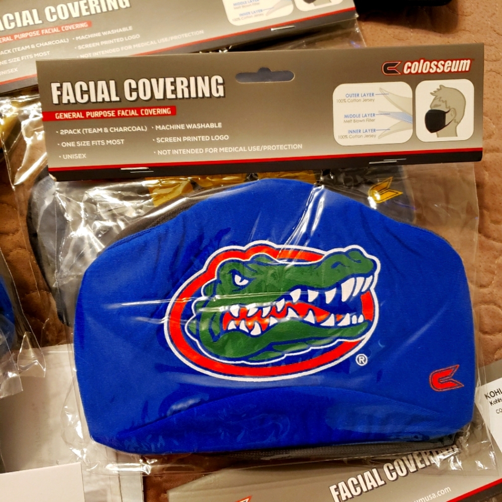 FLORIDA GATORS face masks And gaiters. NWT